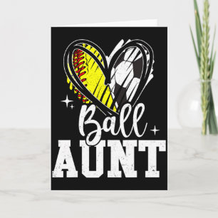 Ll Aunt Softll Soccer Ll Aunt Of Both T Shirt  Card
