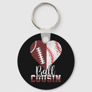 Ll Cousin Heart Funny Footll Sell Fathers Day Men  Keychain