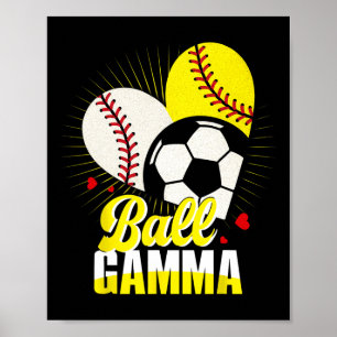 Ll Gamma Sell Softll Soccer Funny Cute Xmas Poster