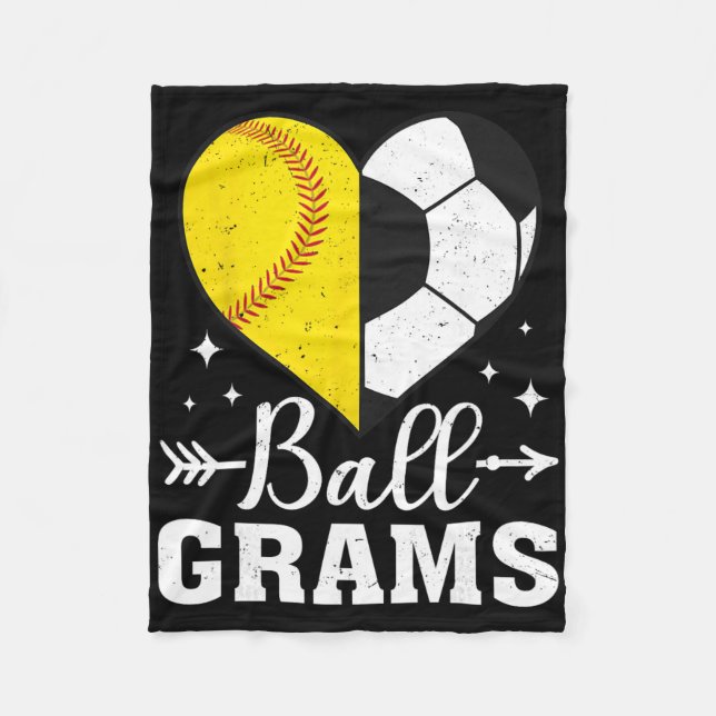 Ll Grams Funny Softll Soccer Grams  Fleece Blanket (Front)
