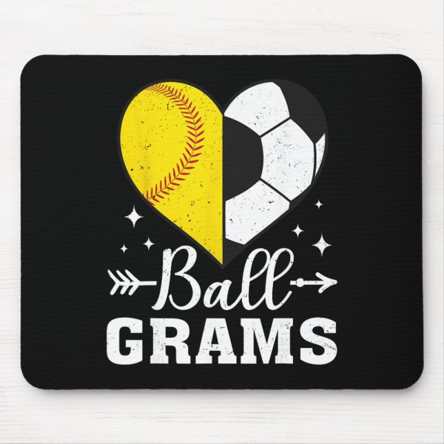 Ll Grams Funny Softll Soccer Grams  Mouse Pad (Front)