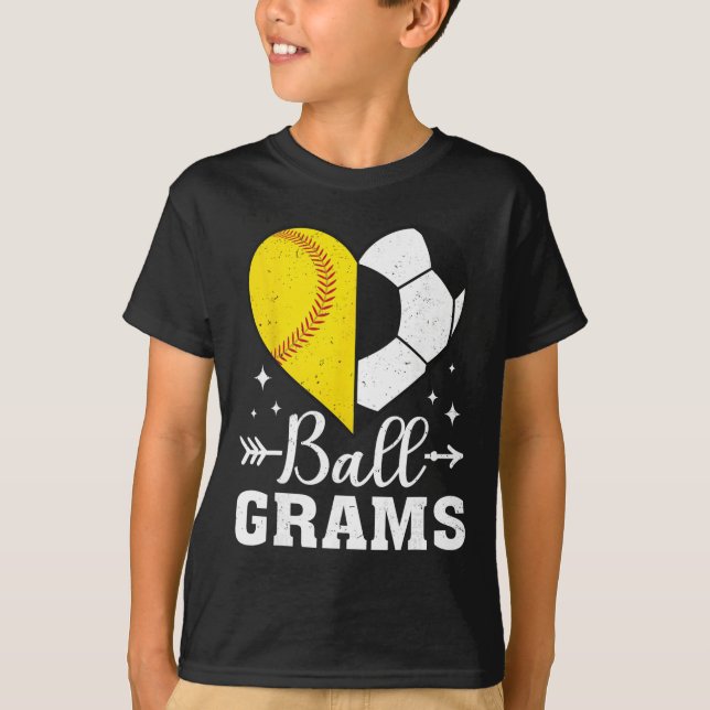 Ll Grams Funny Softll Soccer Grams  T-Shirt (Front)