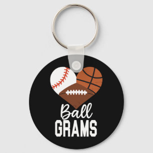 Ll Grams Heart Sell Sketll Footll Keychain