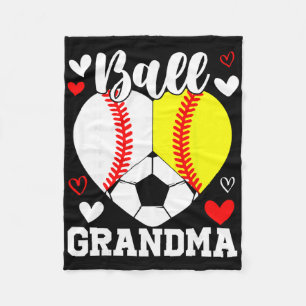 Ll Grandma Funny Sell Softll Soccer Fleece Blanket