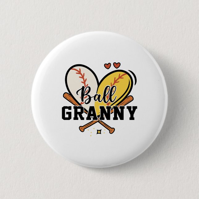 Ll Granny Sell Softll Heart  2 Inch Round Button (Front)
