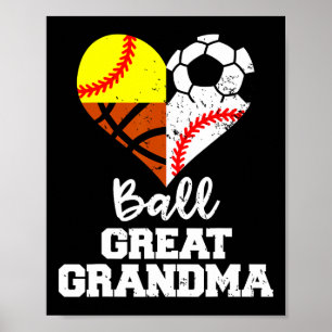 Ll Great Grandma Soccer Sell Softll Sketll  Poster