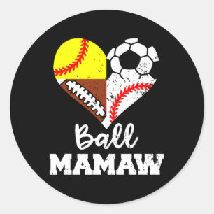 Ll Mamaw Soccer Footll Sell Softll Player Classic Round Sticker