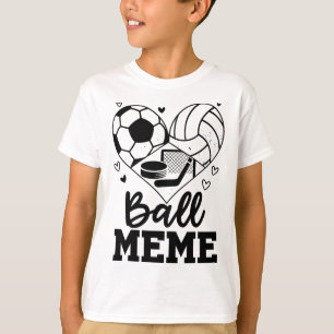 Ll Meme Soccer Volleyll Hockey Meme Player  T-Shirt