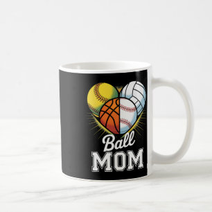 Ll Mom Cool Sell Softll Volleyll Sketll Heart Coffee Mug