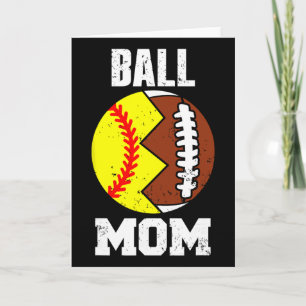 Ll Mom Funny Footll Softll Player Mom Card
