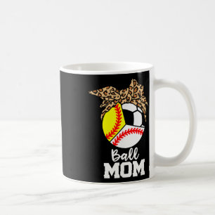 Ll Mom Funny Sell Softll Soccer Leopard Mom Coffee Mug
