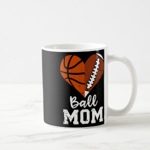 Ll Mom Heart Funny Footll Sketll Mom Coffee Mug
