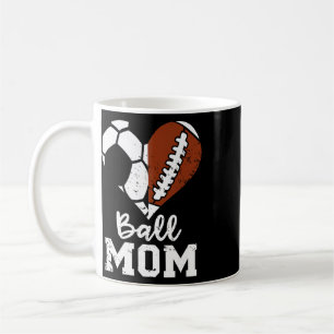 Ll Mom Heart Funny Footll Soccer Mom Coffee Mug