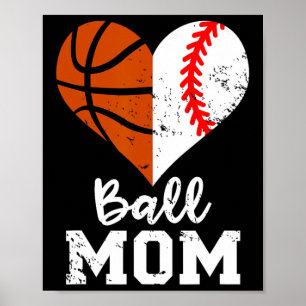 Ll Mom Heart Funny Sell Sketll Mom Poster