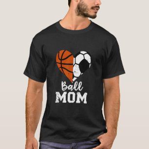 Ll Mom Heart Funny Soccer Sketll Mom T-Shirt