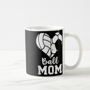 Ll Mom Heart Funny Soccer Volleyll Mom Coffee Mug