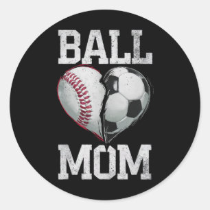Ll Mom Soccer Sell Sports Game Day Supporter Mothe Classic Round Sticker