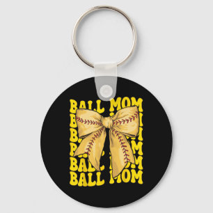 Ll Mom Softll Mom Mama Mother's Day Coquette Bow Keychain