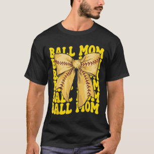 Ll Mom Softll Mom Mama Mother's Day Coquette Bow T-Shirt
