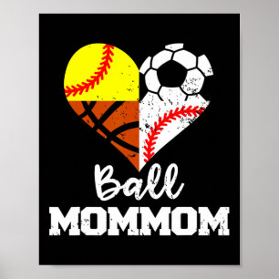 Ll Mommom Soccer Sell Softll Sketll Mommom Poster