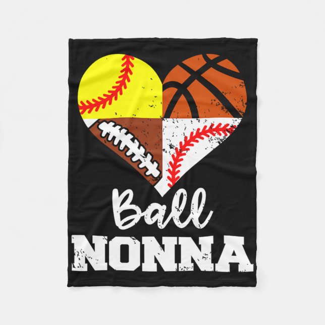 Ll Nonna Footll Sell Softll Sketll Nonna  Fleece Blanket (Front)