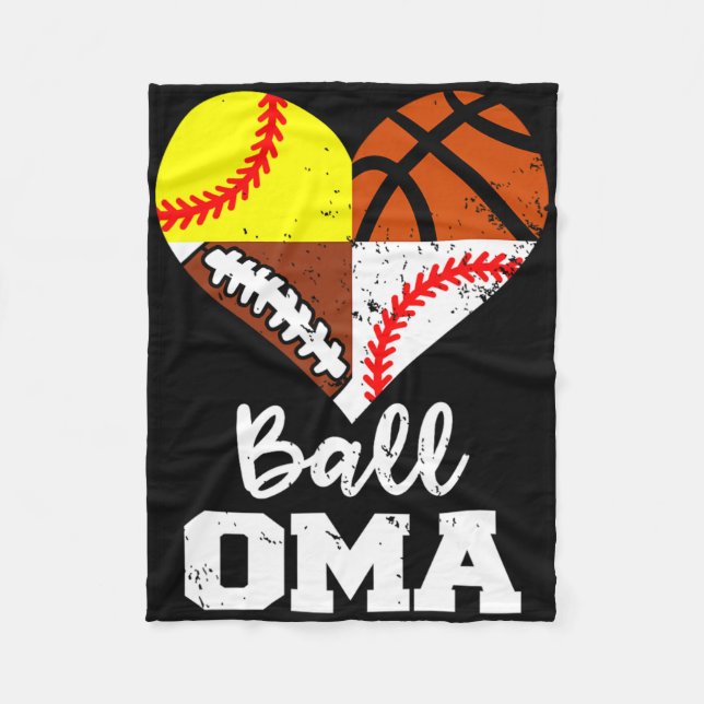 Ll Oma Footll Sell Softll Sketll Player Oma  Fleece Blanket (Front)