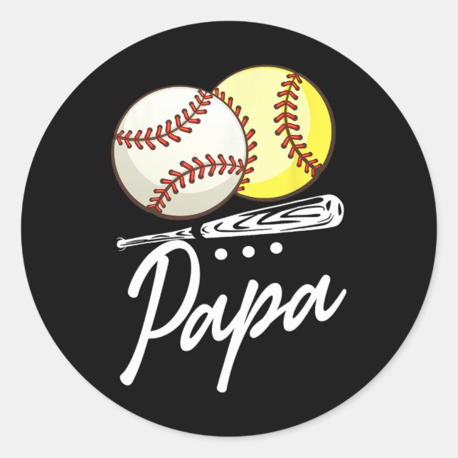 Ll Papa Sell Softll  Classic Round Sticker (Front)