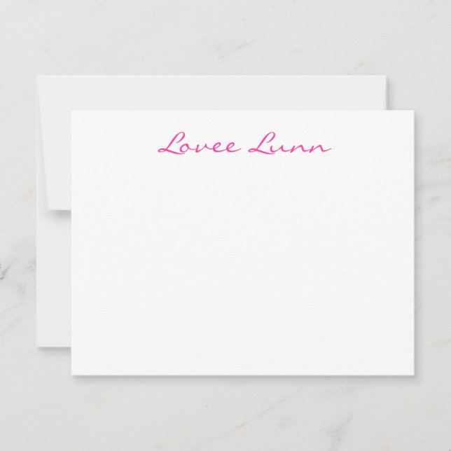 LL Signature Pattern Personalized Notecard (Front)