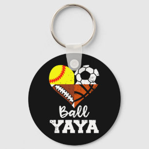 Ll Yaya Soccer Footll Softll Sketll Player Yaya  Keychain
