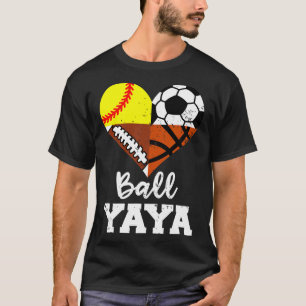 Ll Yaya Soccer Footll Softll Sketll Player Yaya T-Shirt