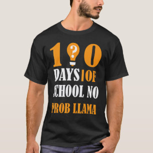 Llama 100 Days Of School Teacher Girls Kid 100th D T-Shirt