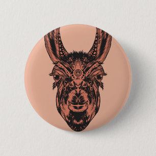 Llama 2 Inch Round Button