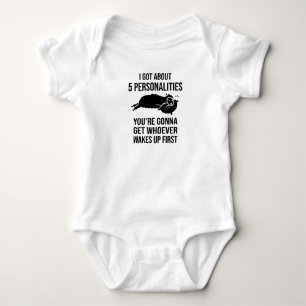 Llama 5 Personalities Personality Alpaca Baby Bodysuit