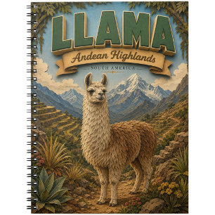 Llama Alpaca Andean Highlands POPCUT Notebook