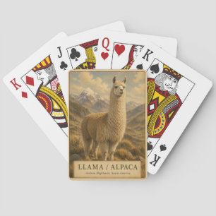 Llama Alpaca Andes VINTAGE Playing Cards