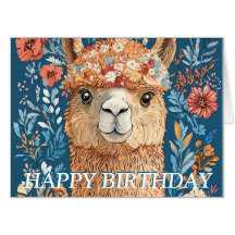 Llama Alpaca Anniversaire N'importe quelle carte d