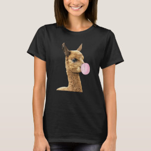 Llama Alpaca Bubble Gum Animal Farmers Life 1 T-Shirt
