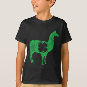Llama Alpaca Gift St Patricks Day Shamrock Clove T T-Shirt