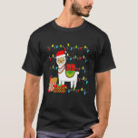 Llama Alpaca Santa Hat Christmas Xmas Lights Girls T-Shirt<br><div class="desc">Llama Alpaca Santa Hat Christmas Xmas Lights Girls</div>
