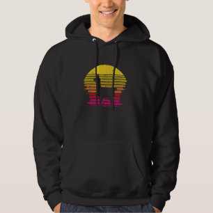 Llama Alpaca Sunset Retro Vintage Hoodie