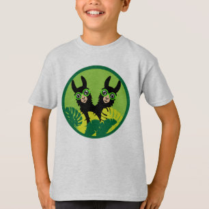 Llama Alpaca Twin Boy Brothers T-Shirt