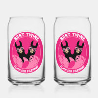 Llama Alpaca Twin Girl