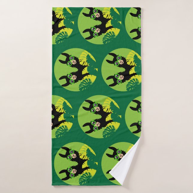 Llama Alpaca Twins Bath Towel (Bath Towel)
