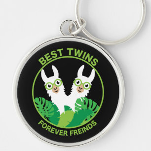 Llama Alpaca Twins Keychain