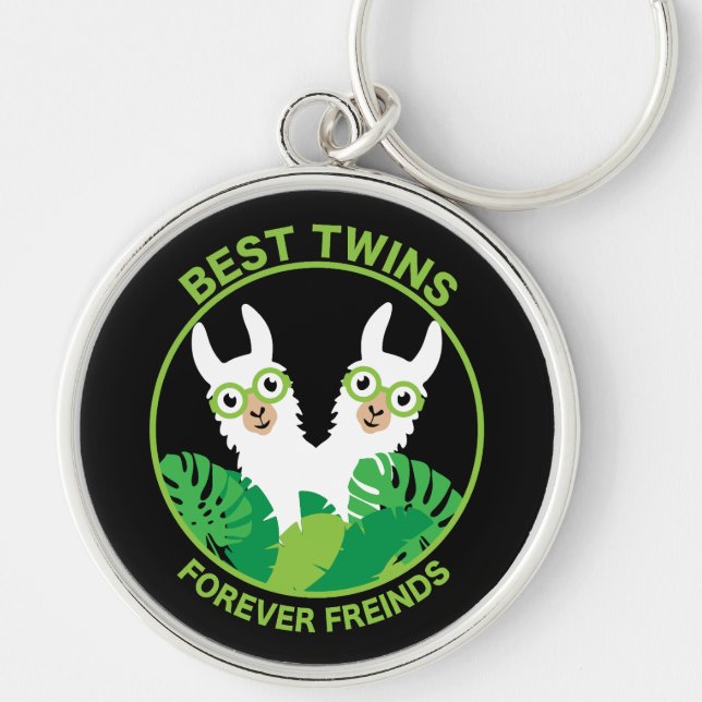 Llama Alpaca Twins Keychain (Front)