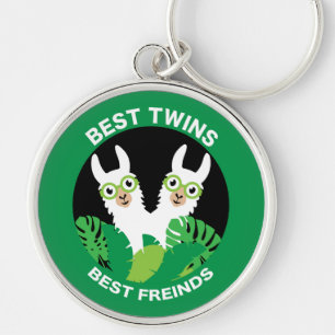 Llama Alpaca Twins Keychain