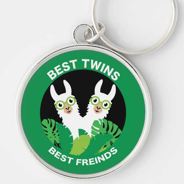 Llama Alpaca Twins Keychain (Front)