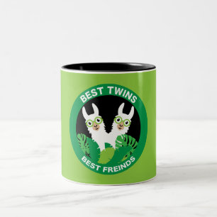 Llama Alpaca Twins Two-Tone Coffee Mug