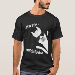 Llama Alpaca With Pistols Vintage I Pewpewpew Mada T-Shirt