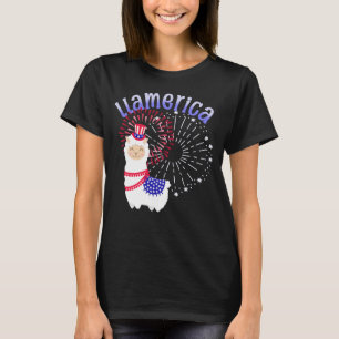 Llama American July 4th T-Shirt